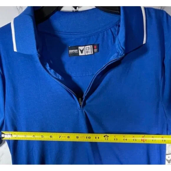 Company 81 Mens Polo Shirt Medium Blue air soft fabric - Picture 6 of 11